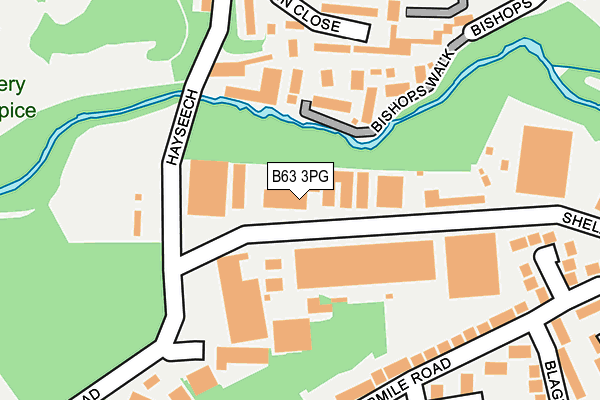 B63 3PG map - OS OpenMap – Local (Ordnance Survey)