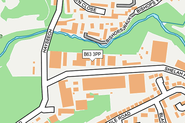 B63 3PP map - OS OpenMap – Local (Ordnance Survey)