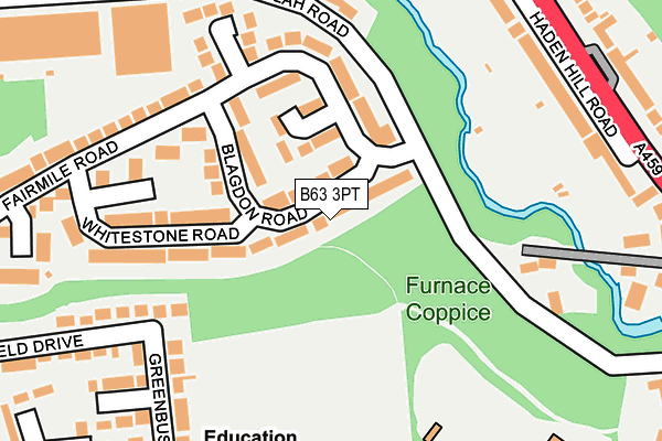 B63 3PT map - OS OpenMap – Local (Ordnance Survey)