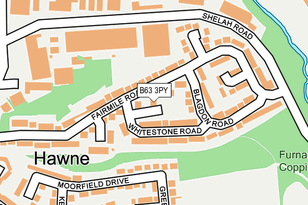 B63 3PY map - OS OpenMap – Local (Ordnance Survey)