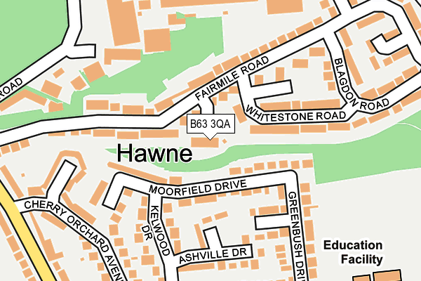 B63 3QA map - OS OpenMap – Local (Ordnance Survey)