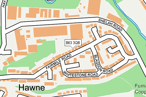 B63 3QB map - OS OpenMap – Local (Ordnance Survey)