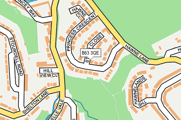 B63 3QE map - OS OpenMap – Local (Ordnance Survey)