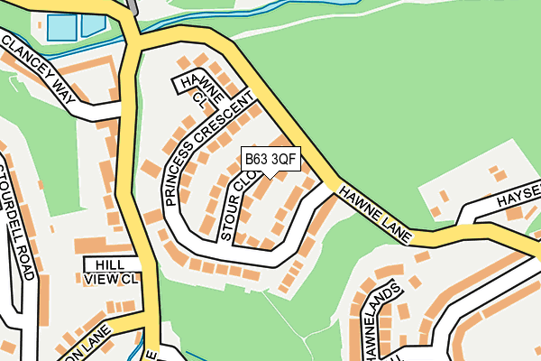 B63 3QF map - OS OpenMap – Local (Ordnance Survey)