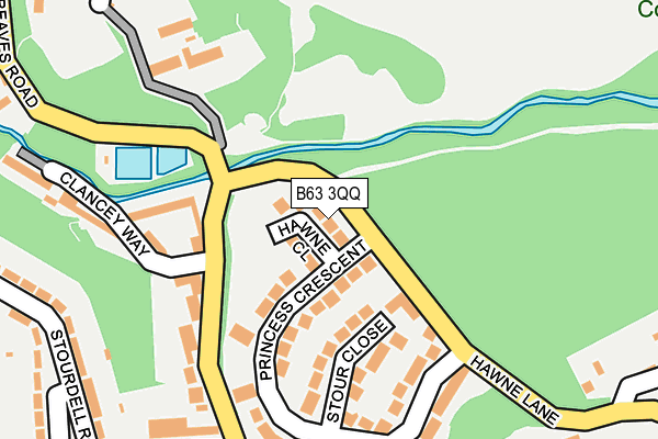B63 3QQ map - OS OpenMap – Local (Ordnance Survey)
