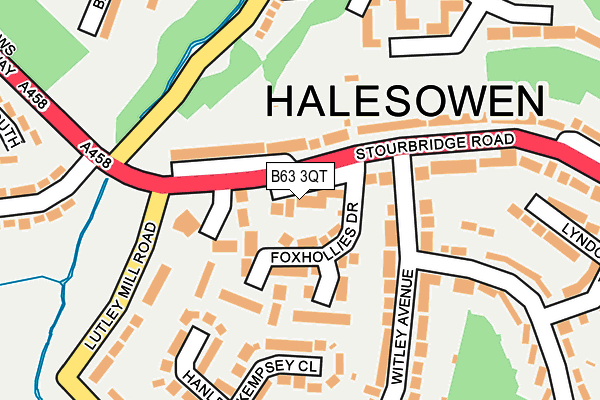 B63 3QT map - OS OpenMap – Local (Ordnance Survey)