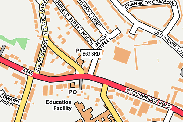 B63 3RD map - OS OpenMap – Local (Ordnance Survey)