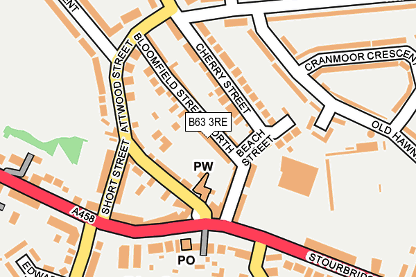B63 3RE map - OS OpenMap – Local (Ordnance Survey)