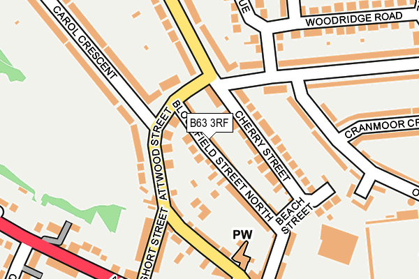 B63 3RF map - OS OpenMap – Local (Ordnance Survey)