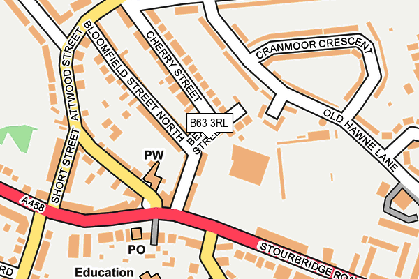 B63 3RL map - OS OpenMap – Local (Ordnance Survey)