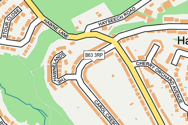 B63 3RP map - OS OpenMap – Local (Ordnance Survey)