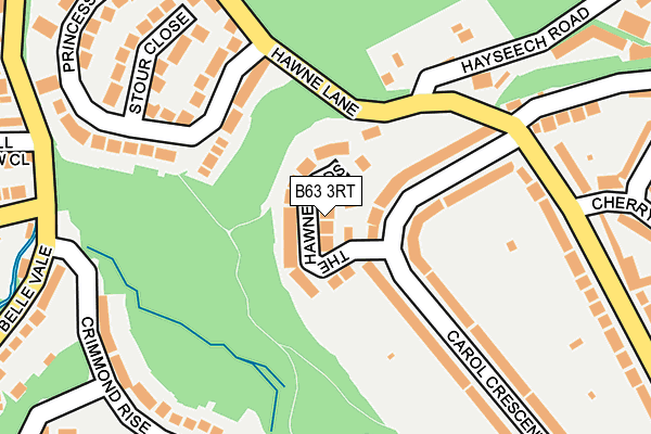 B63 3RT map - OS OpenMap – Local (Ordnance Survey)
