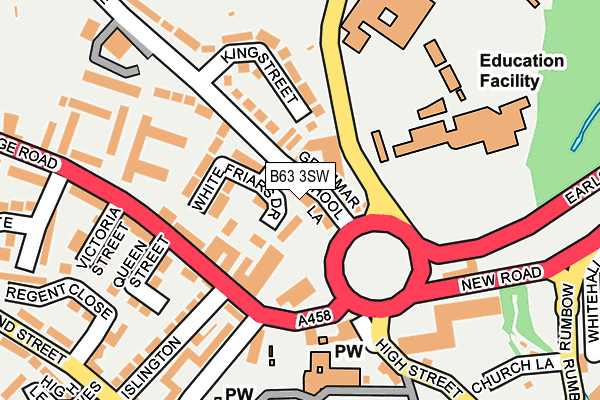 B63 3SW map - OS OpenMap – Local (Ordnance Survey)
