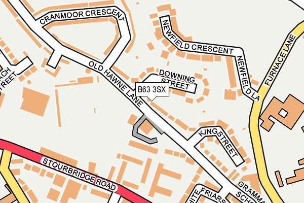 B63 3SX map - OS OpenMap – Local (Ordnance Survey)