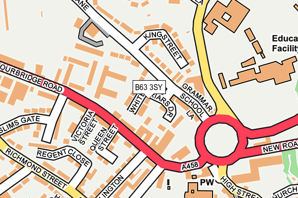 B63 3SY map - OS OpenMap – Local (Ordnance Survey)