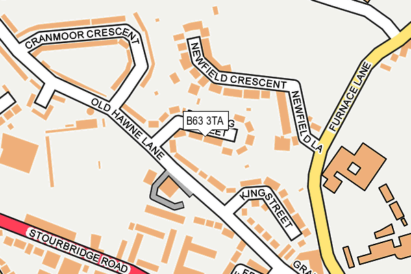 B63 3TA map - OS OpenMap – Local (Ordnance Survey)