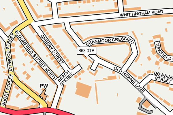 B63 3TB map - OS OpenMap – Local (Ordnance Survey)