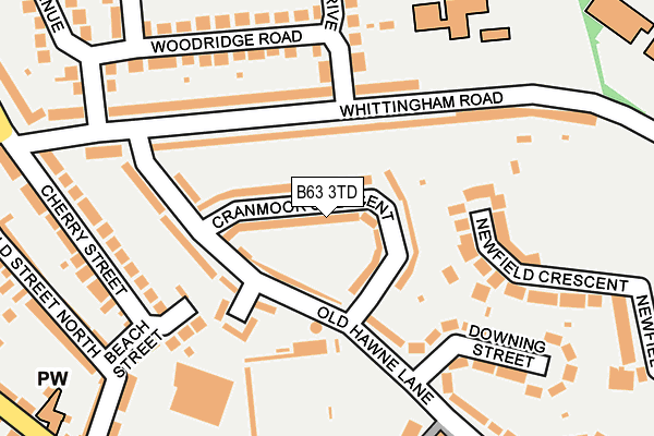 B63 3TD map - OS OpenMap – Local (Ordnance Survey)