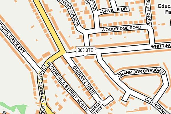 B63 3TE map - OS OpenMap – Local (Ordnance Survey)