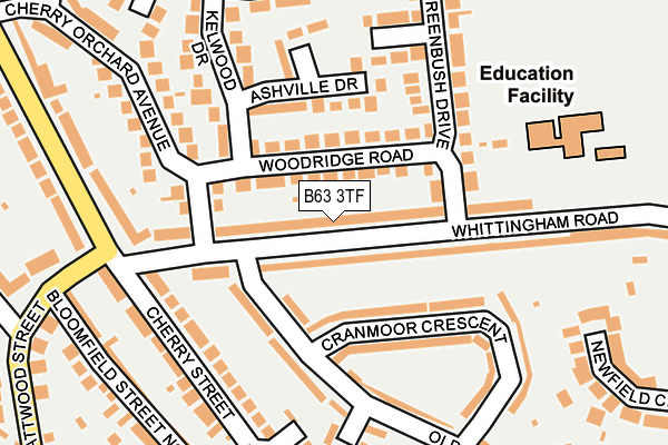 B63 3TF map - OS OpenMap – Local (Ordnance Survey)