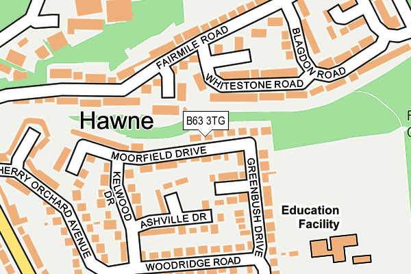 B63 3TG map - OS OpenMap – Local (Ordnance Survey)