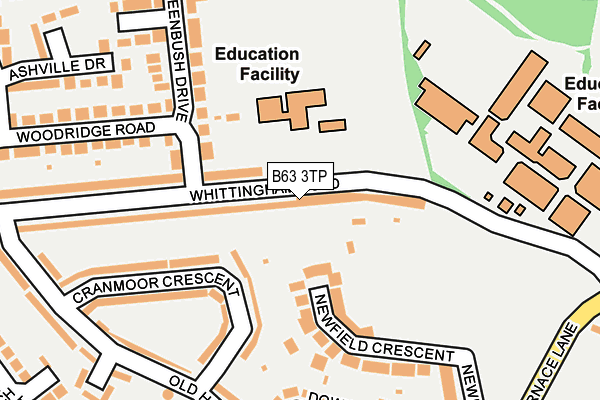 B63 3TP map - OS OpenMap – Local (Ordnance Survey)