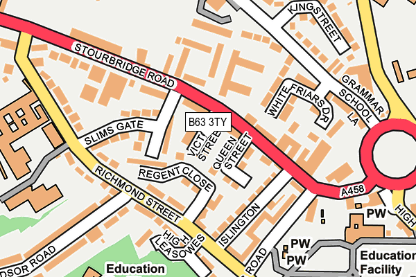 B63 3TY map - OS OpenMap – Local (Ordnance Survey)