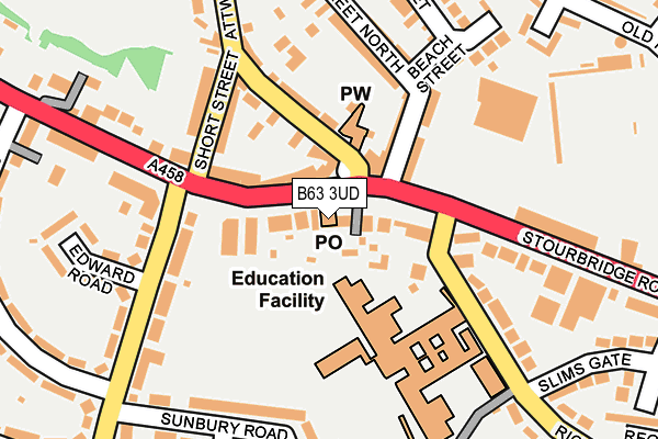 B63 3UD map - OS OpenMap – Local (Ordnance Survey)