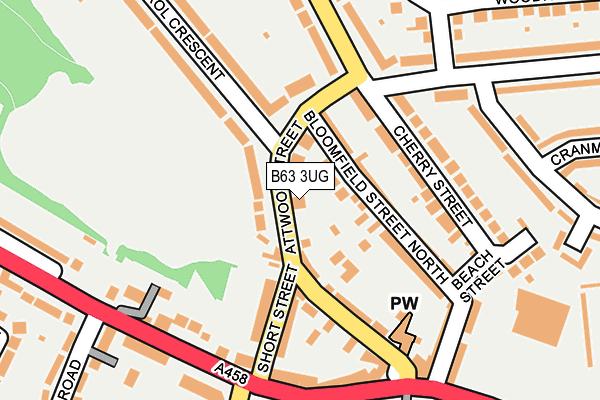 B63 3UG map - OS OpenMap – Local (Ordnance Survey)