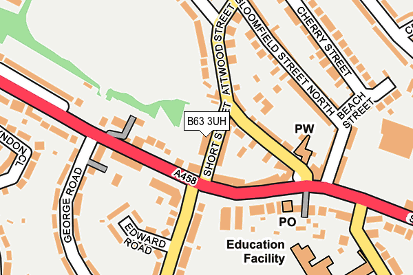 B63 3UH map - OS OpenMap – Local (Ordnance Survey)