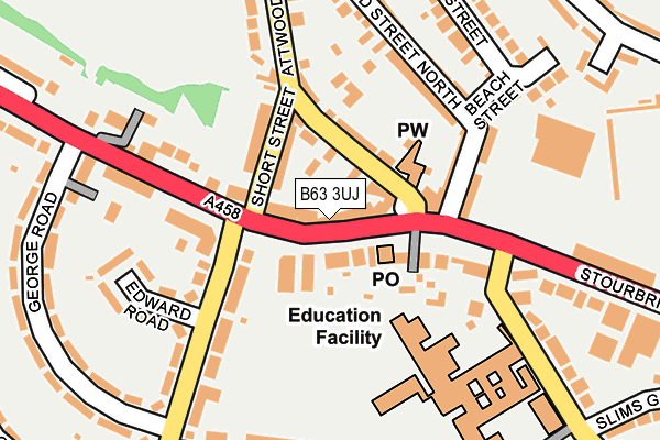 B63 3UJ map - OS OpenMap – Local (Ordnance Survey)