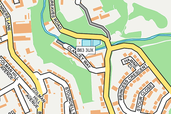 B63 3UX map - OS OpenMap – Local (Ordnance Survey)