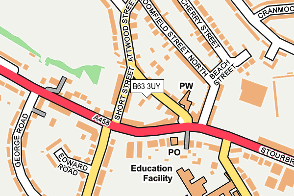 B63 3UY map - OS OpenMap – Local (Ordnance Survey)