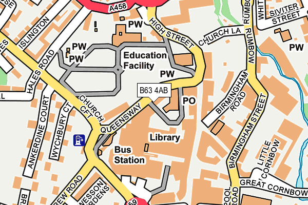 B63 4AB map - OS OpenMap – Local (Ordnance Survey)
