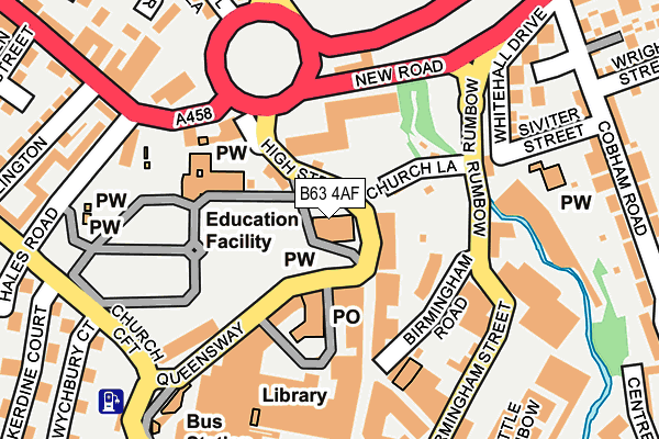 B63 4AF map - OS OpenMap – Local (Ordnance Survey)