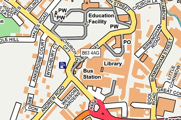 B63 4AG map - OS OpenMap – Local (Ordnance Survey)