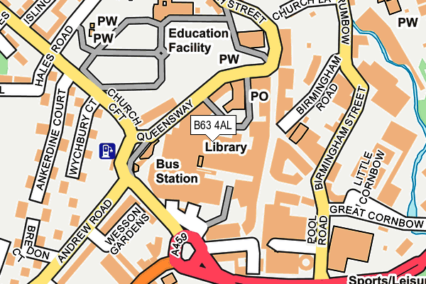 B63 4AL map - OS OpenMap – Local (Ordnance Survey)