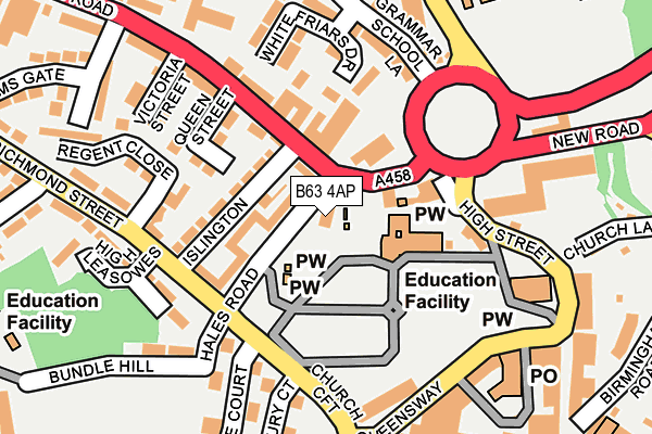 B63 4AP map - OS OpenMap – Local (Ordnance Survey)