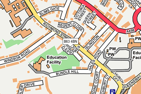 B63 4BN map - OS OpenMap – Local (Ordnance Survey)