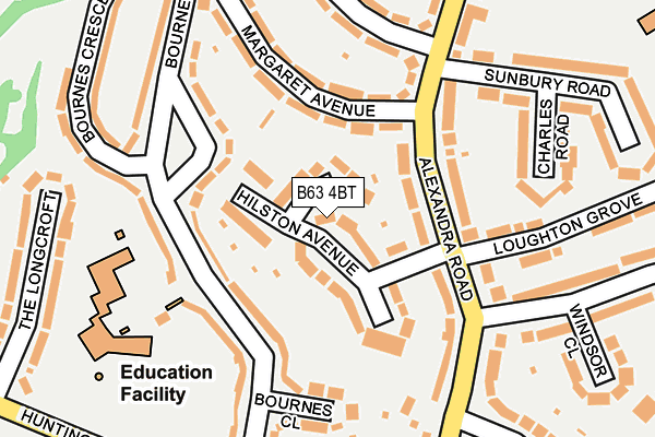 B63 4BT map - OS OpenMap – Local (Ordnance Survey)