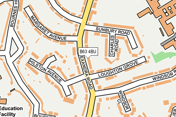 B63 4BU map - OS OpenMap – Local (Ordnance Survey)