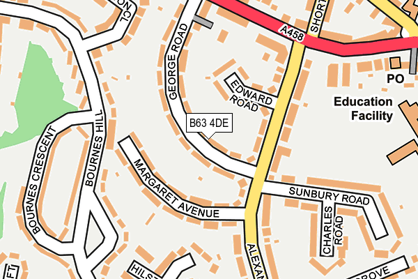 B63 4DE map - OS OpenMap – Local (Ordnance Survey)