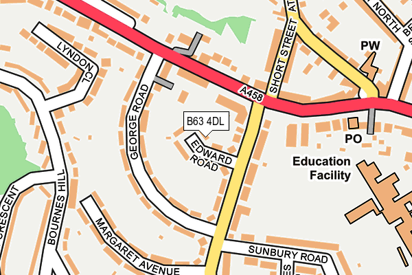 B63 4DL map - OS OpenMap – Local (Ordnance Survey)