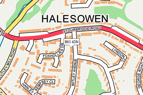 B63 4DN map - OS OpenMap – Local (Ordnance Survey)