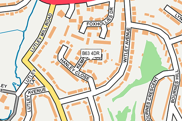 B63 4DR map - OS OpenMap – Local (Ordnance Survey)