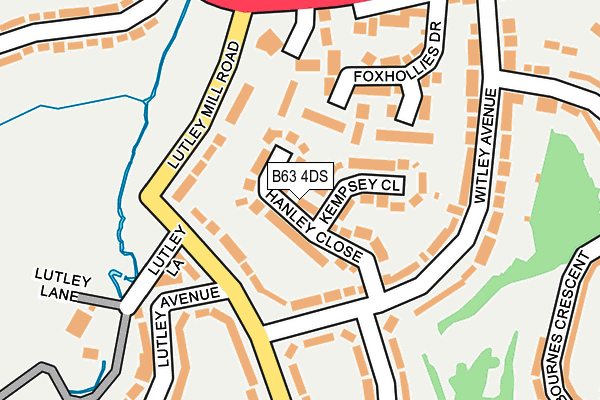 B63 4DS map - OS OpenMap – Local (Ordnance Survey)