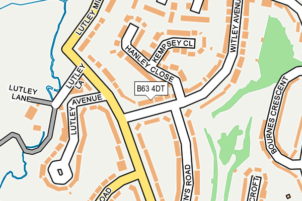 B63 4DT map - OS OpenMap – Local (Ordnance Survey)