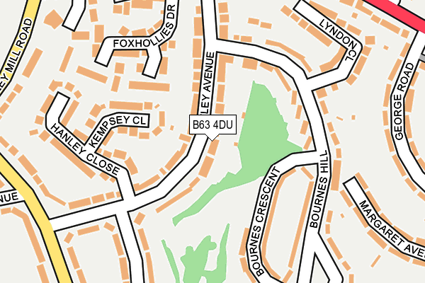 B63 4DU map - OS OpenMap – Local (Ordnance Survey)
