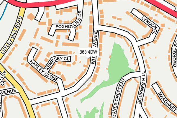 B63 4DW map - OS OpenMap – Local (Ordnance Survey)