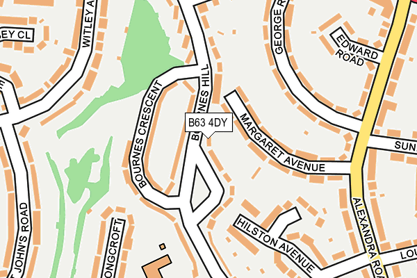 B63 4DY map - OS OpenMap – Local (Ordnance Survey)